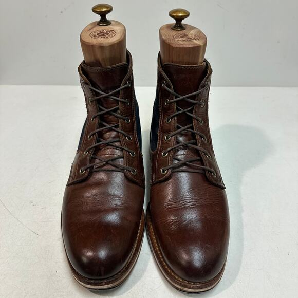 NEW HEELS Rancourt & Co. x Helm Sam Boot Ray-Ray Horween Cone Denim USA 7 D main image 11